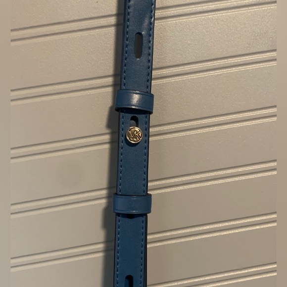 NWT MICHAEL KORS Triple Gusset Chambray Leather Crossbody Bag  dust bag - Picture 15 of 15